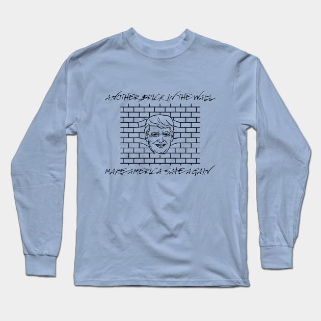 Another Brick in the Wall (Black) Long Sleeve T-Shirt by Liberty Steele